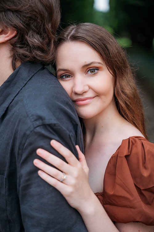 oakes garden theatre engagement photo in Niagara Falls