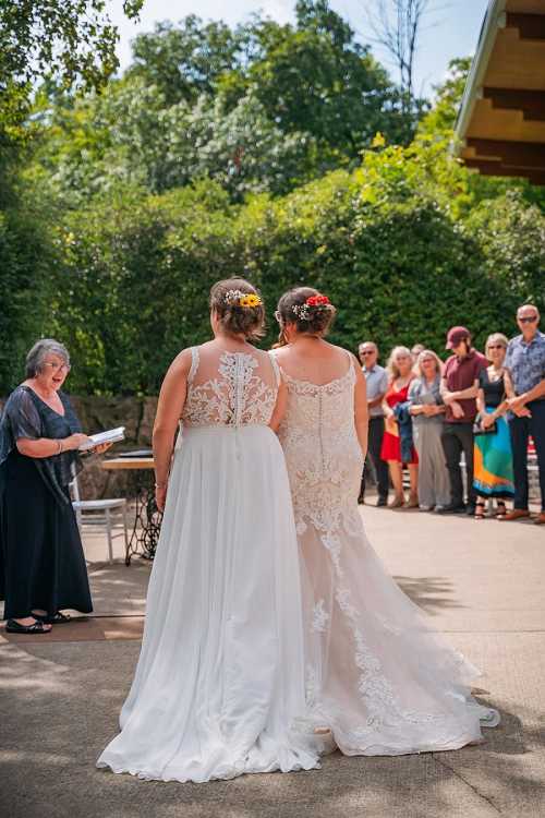 brides walking in to ceremony 