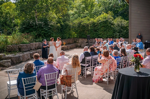 balls falls outdoor wedding ceremony 