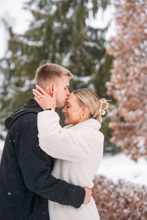  forehead kisses in the snow