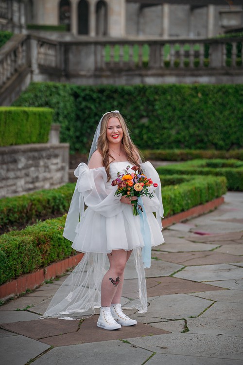 bridal portrait in garden