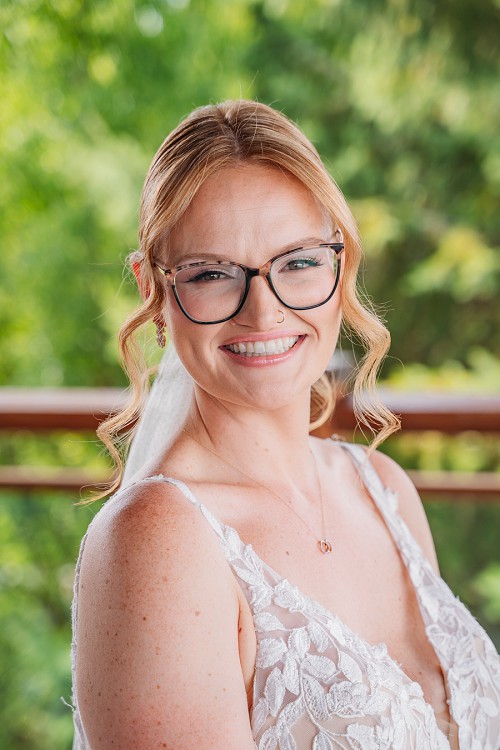 bride smiling at camera