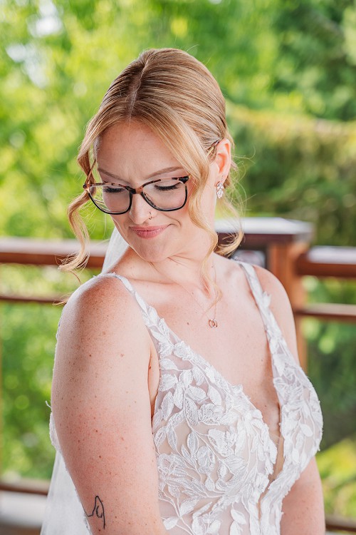 bride looking away