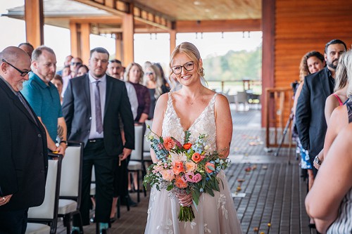 bride walking down aisle