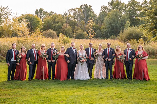 wedding party at legends niagara golf course