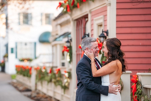 bride and groom laughing 