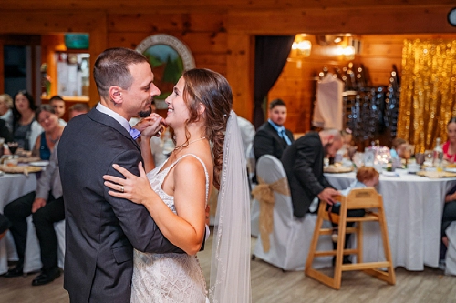 first dance during reception at stevensville conservation area 