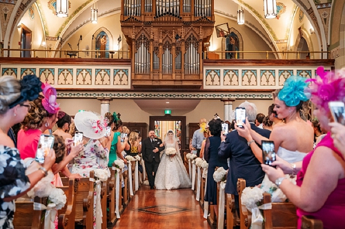  bride and dad walking down aisle