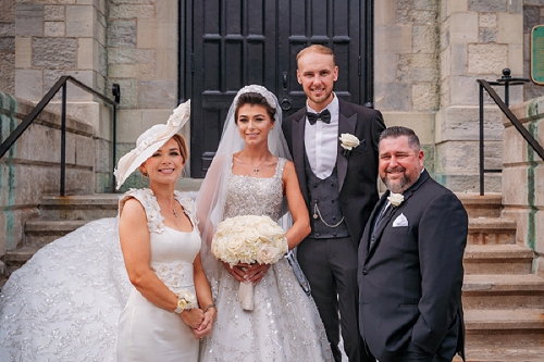 bride with parents 